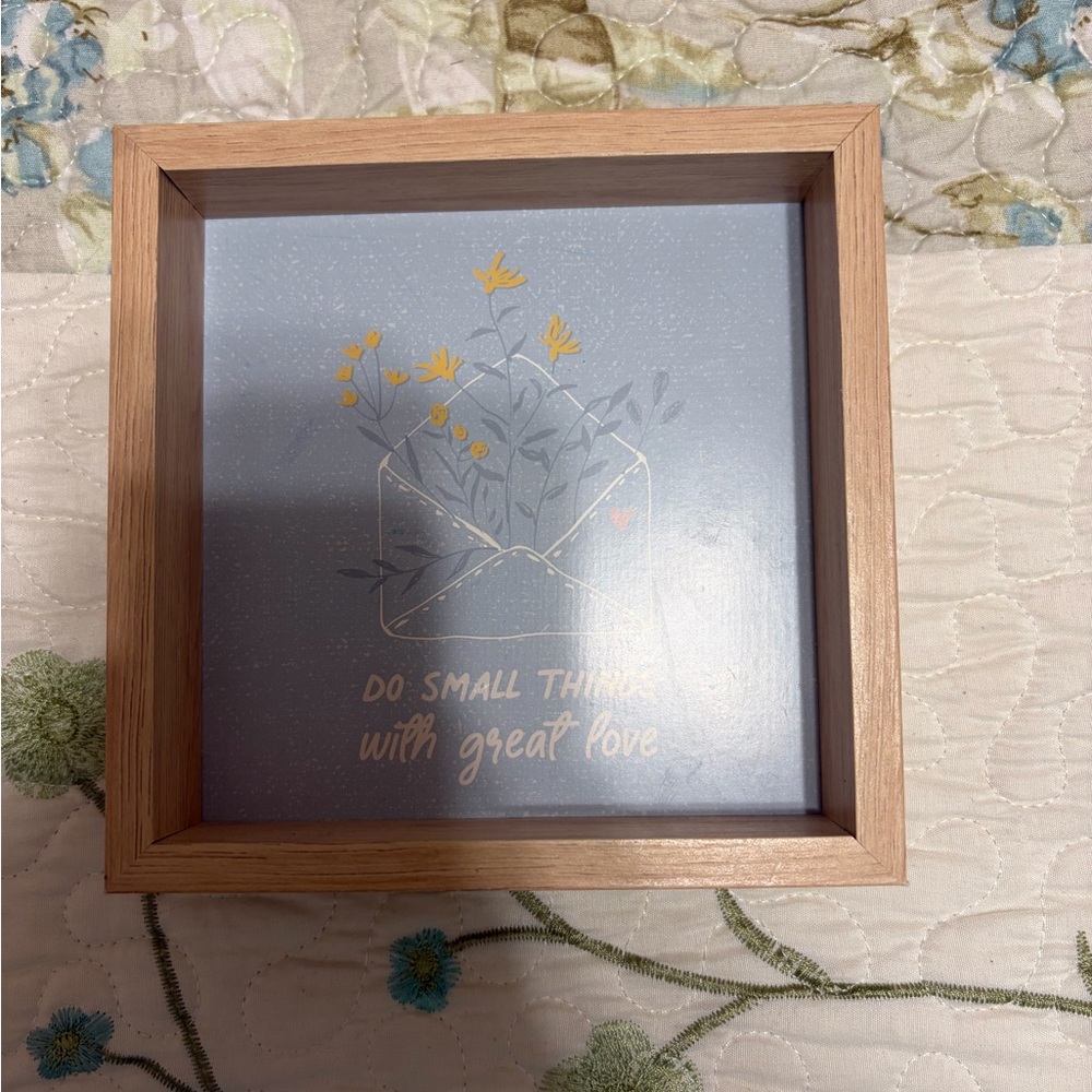 Wooden Framed Floral Wall Art